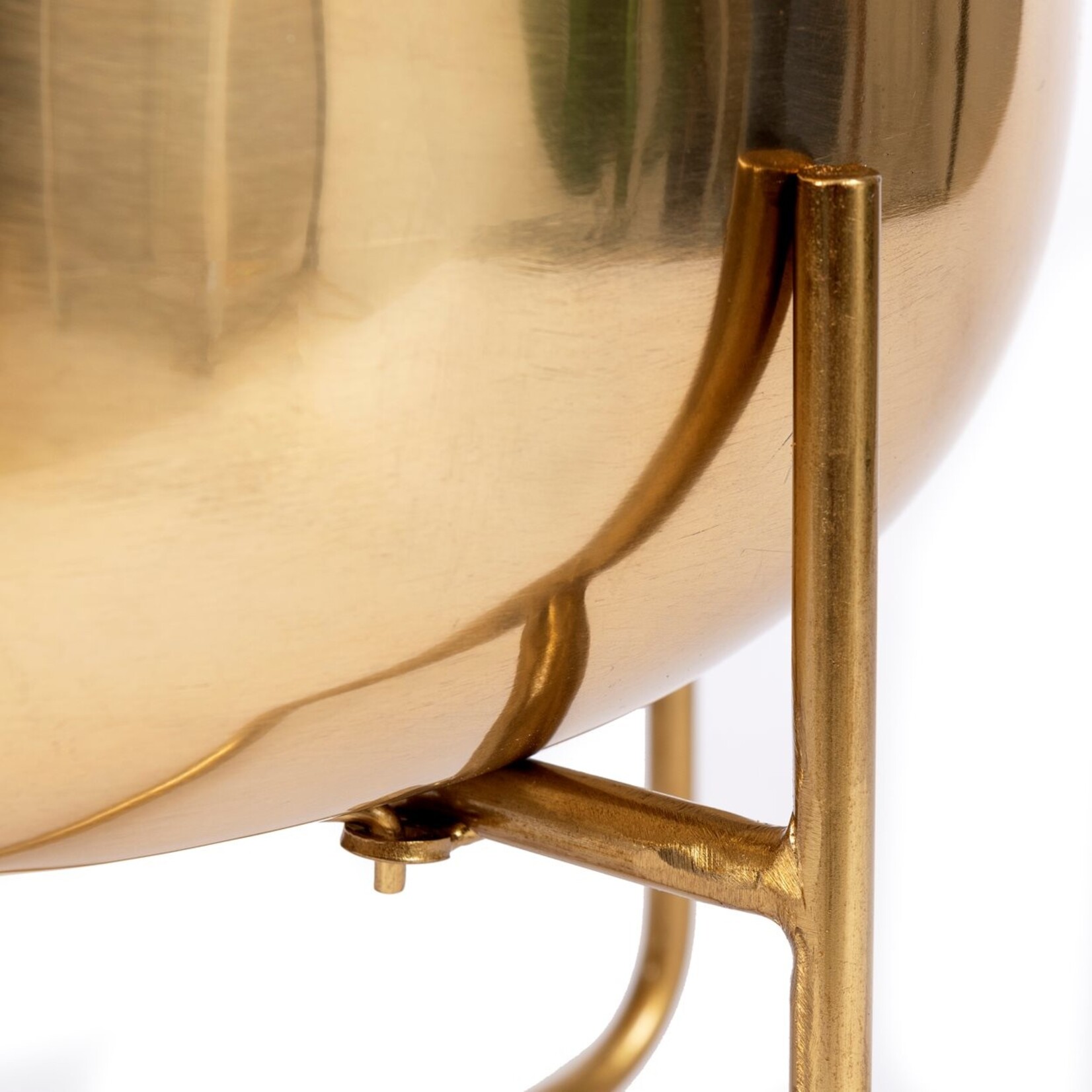 Bazar Bizar Antwerp The Brass Planter on Stand - Brass - XL
