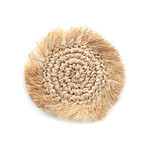 Bazar Bizar Antwerp The Fringe Raffia Coaster - Natural