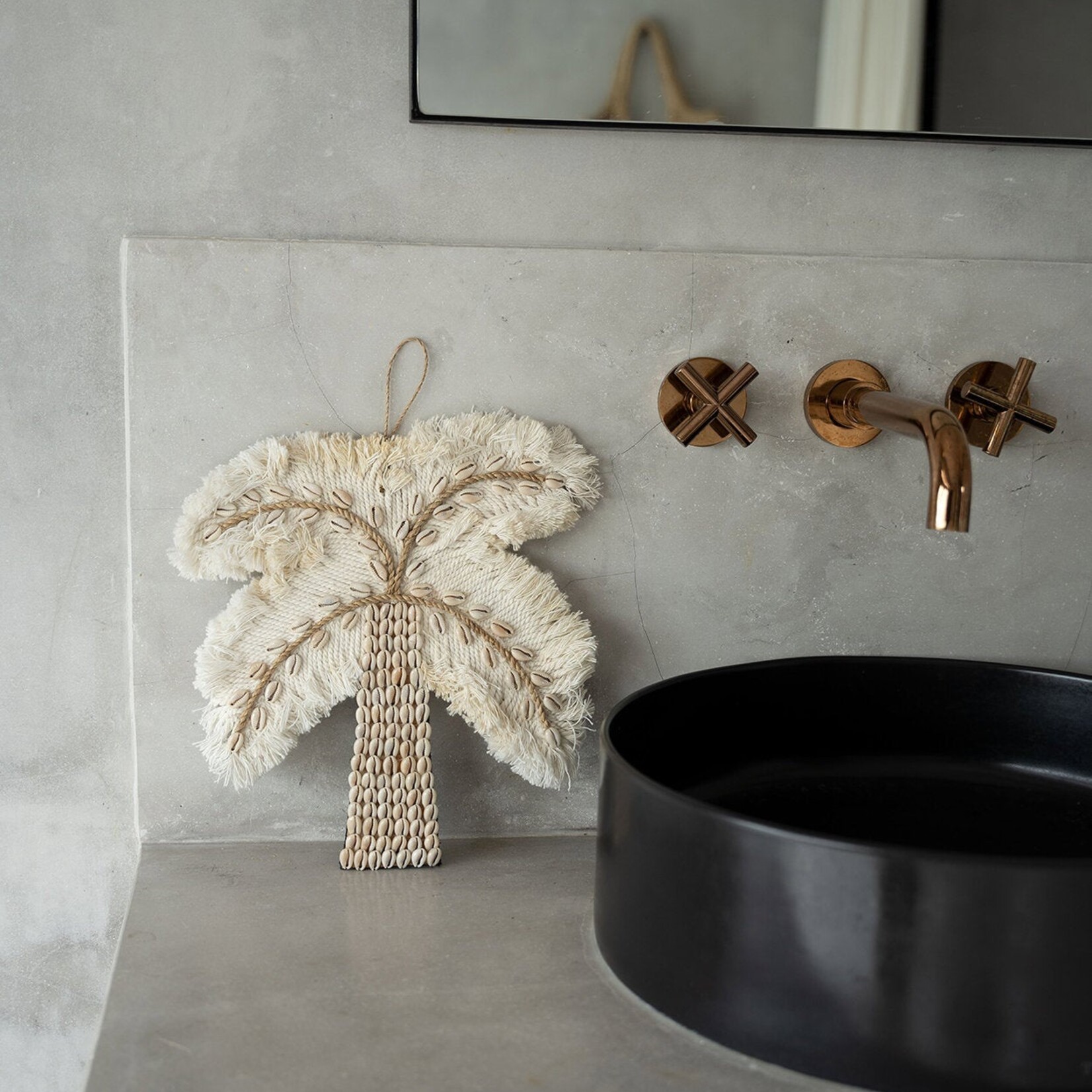 Bazar Bizar Antwerp The Cotton Shell Palm Tree - White Natural
