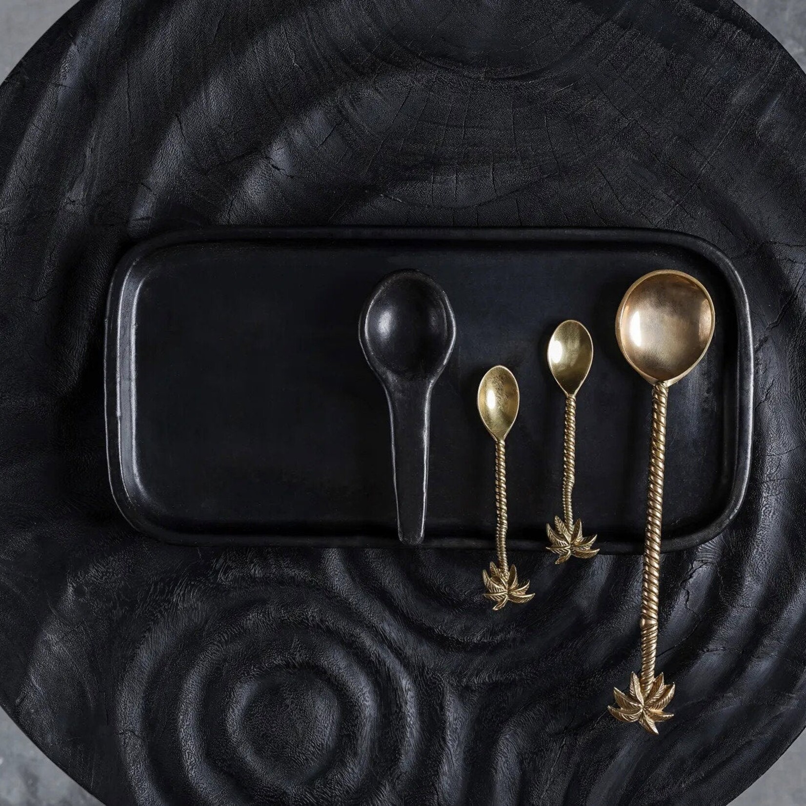 Bazar Bizar Antwerp The Palm Tree Tea Spoon - Gold