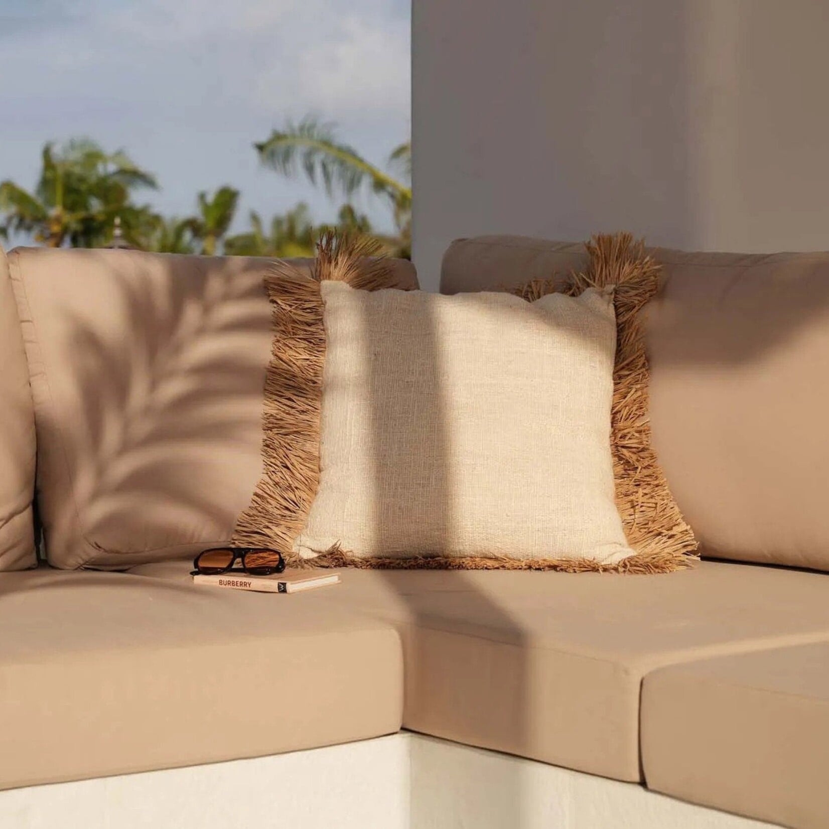 Bazar Bizar Antwerp The Saint Tropez Cushion Cover - Natural White - 60x60