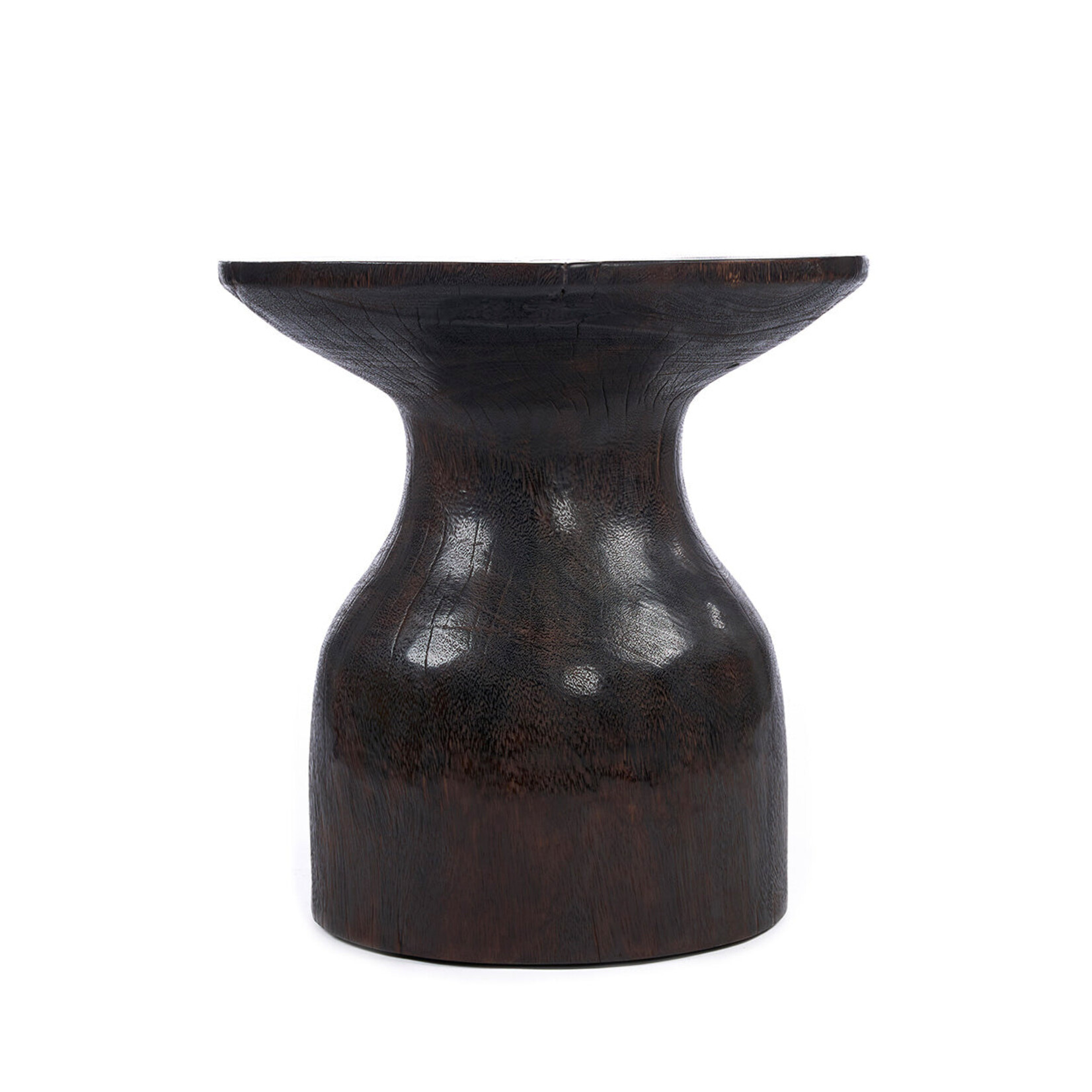 Bazar Bizar Antwerp The Hourglass Side Table - Dark Walnut