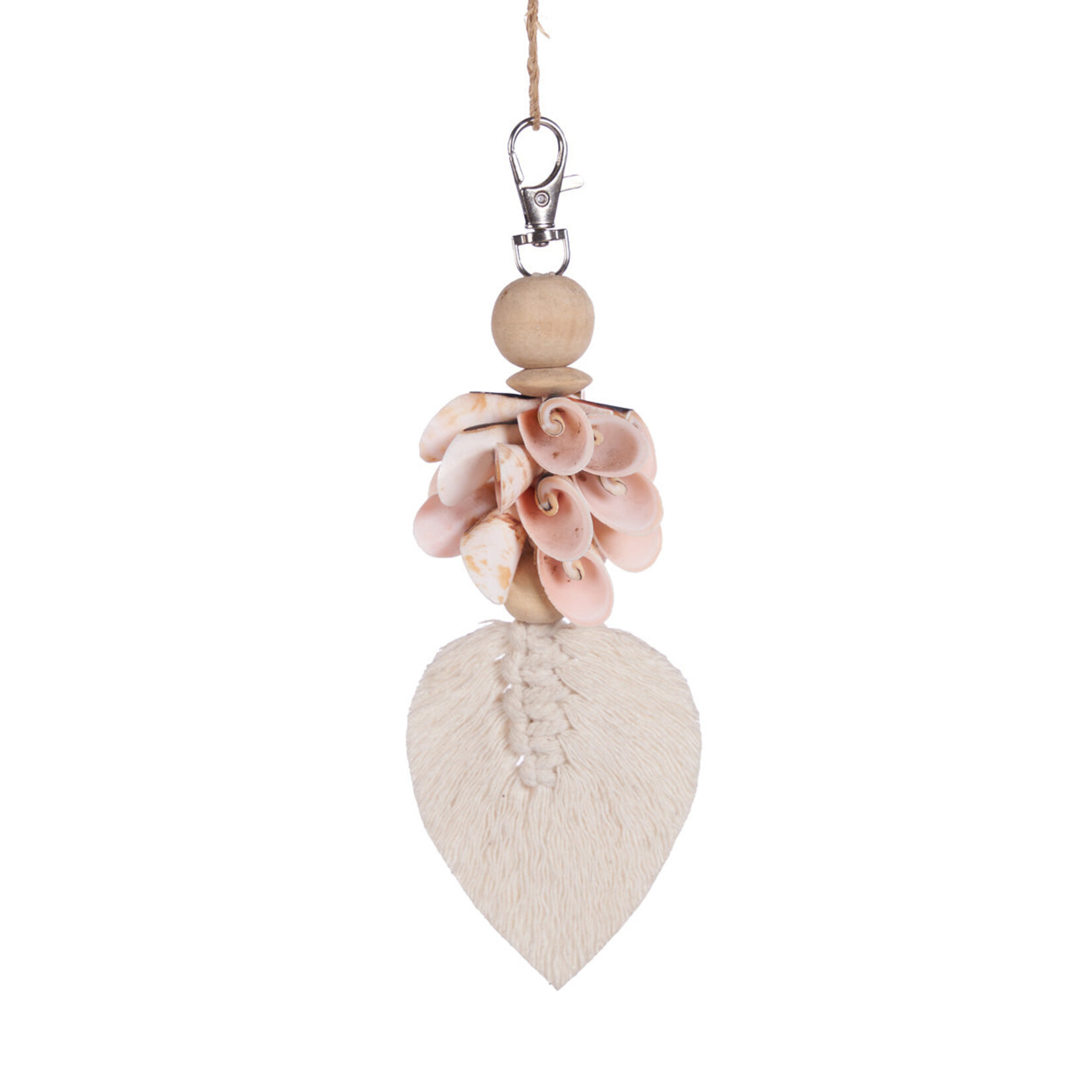 Bazar Bizar Antwerp The Shiva Shell Keychain - Pink White