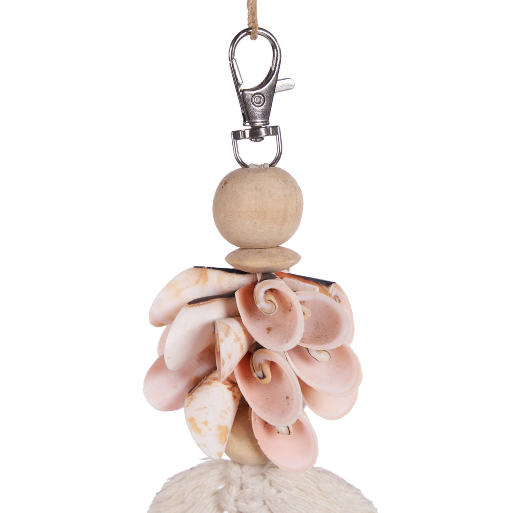 Bazar Bizar Antwerp The Shiva Shell Keychain - Pink White