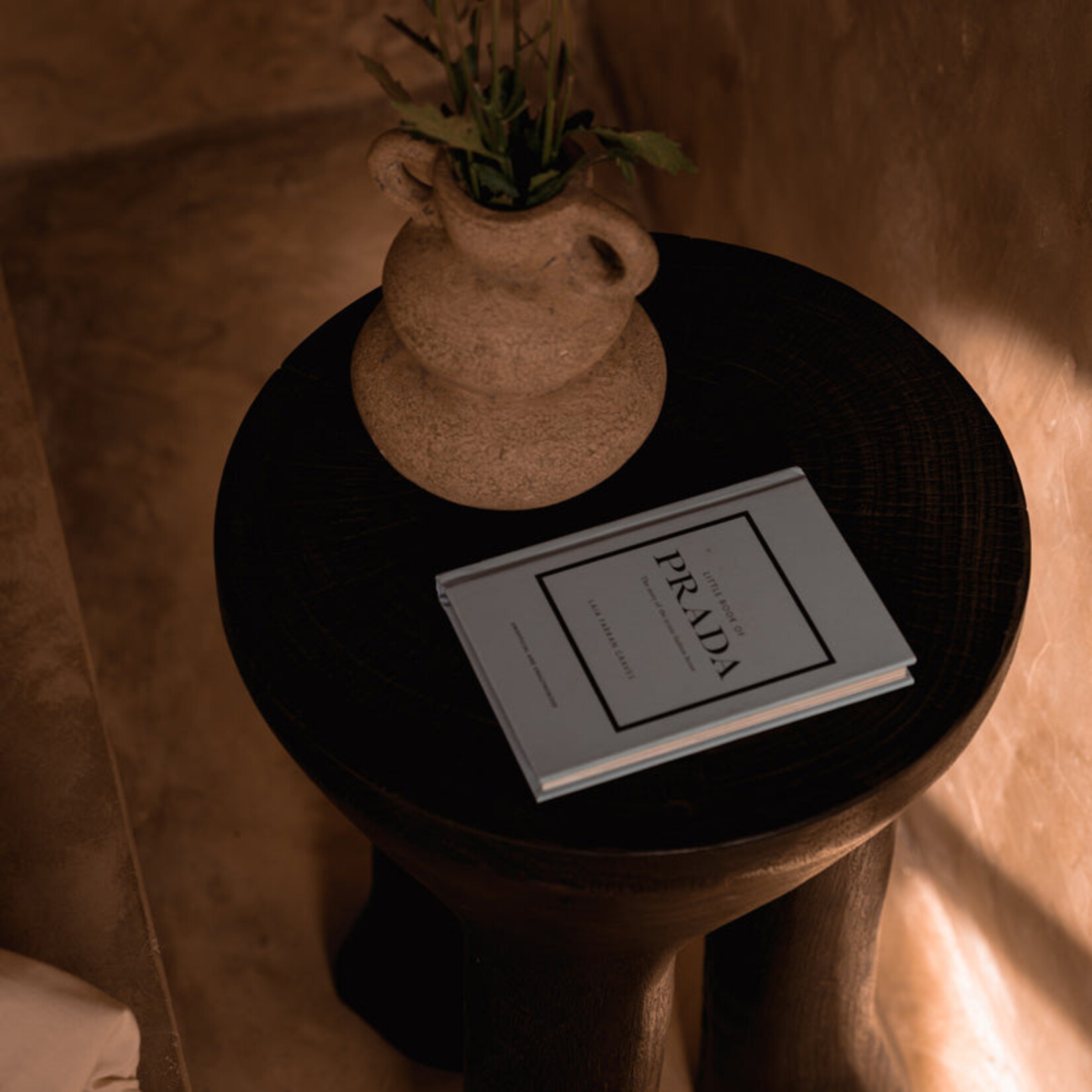 Bazar Bizar Antwerp The Java Tripod Side Table - Dark Walnut