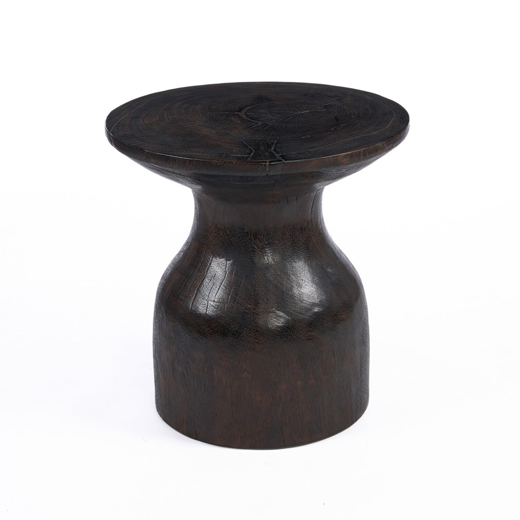 Bazar Bizar Antwerp The Hourglass Side Table - Dark Walnut