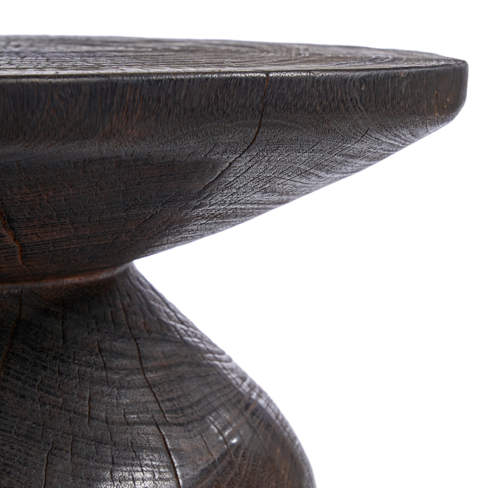 Bazar Bizar Antwerp The Drumline Side Table - Dark Walnut