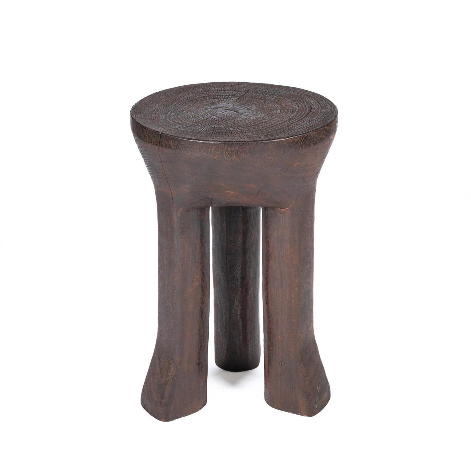 Bazar Bizar Antwerp The Java Tripod Side Table - Dark Walnut
