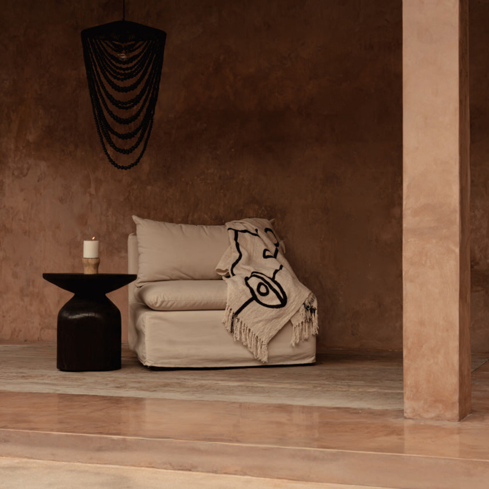 Bazar Bizar Antwerp The Drumline Side Table - Dark Walnut