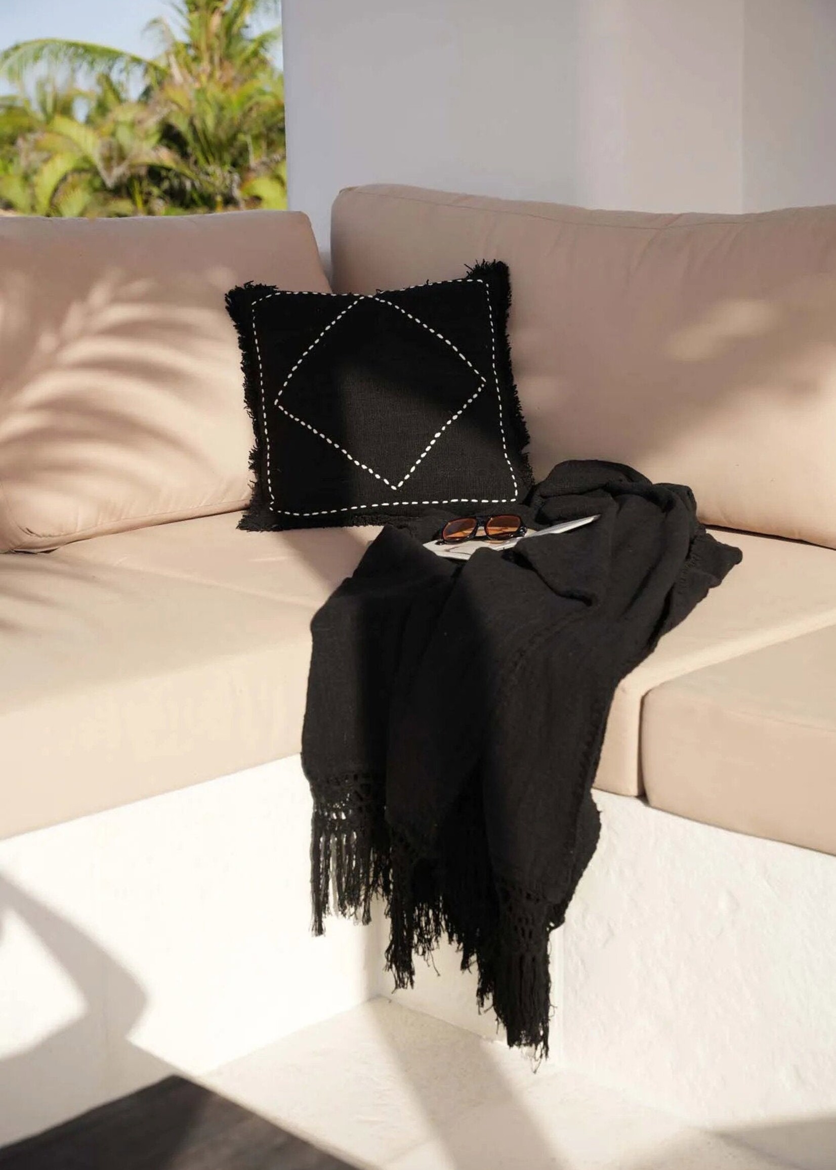 Bazar Bizar Antwerp The Kasbah Cushion Cover - Black White