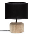 Bazar Bizar Antwerp The Teak Wood Table Lamp - Natural Black