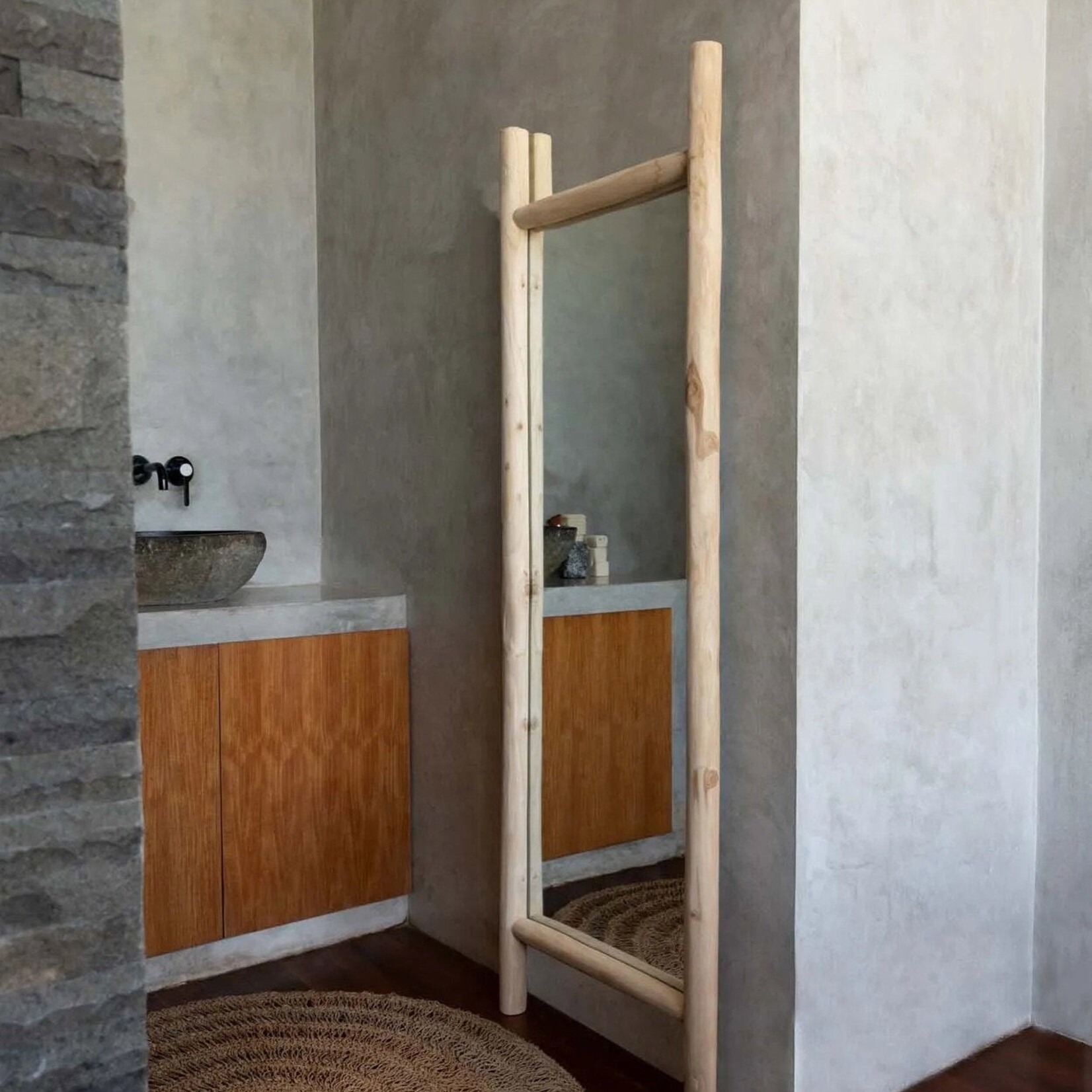 Bazar Bizar The Island Dressing Room Mirror - Natural