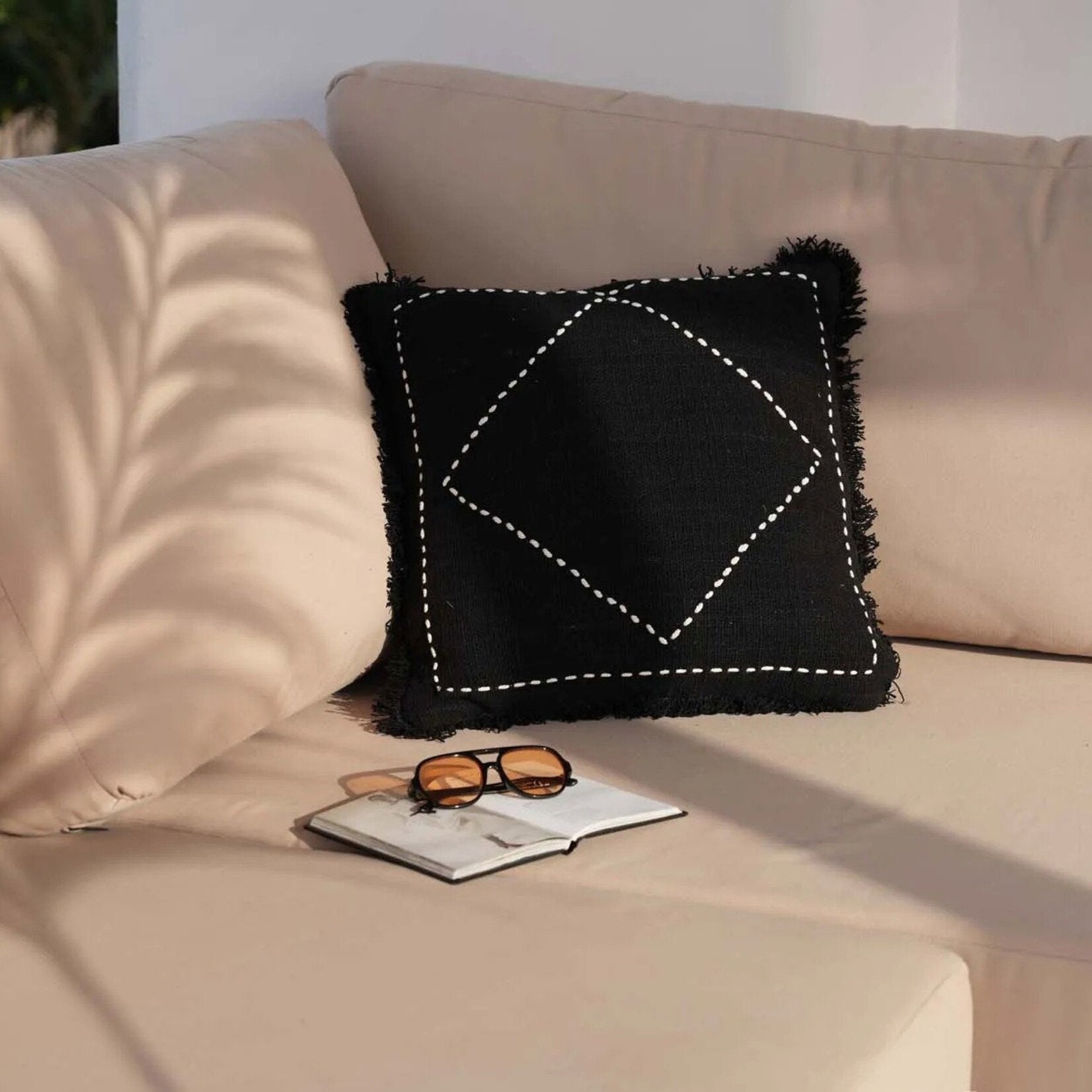 Bazar Bizar Antwerp The Kasbah Cushion Cover - Black White