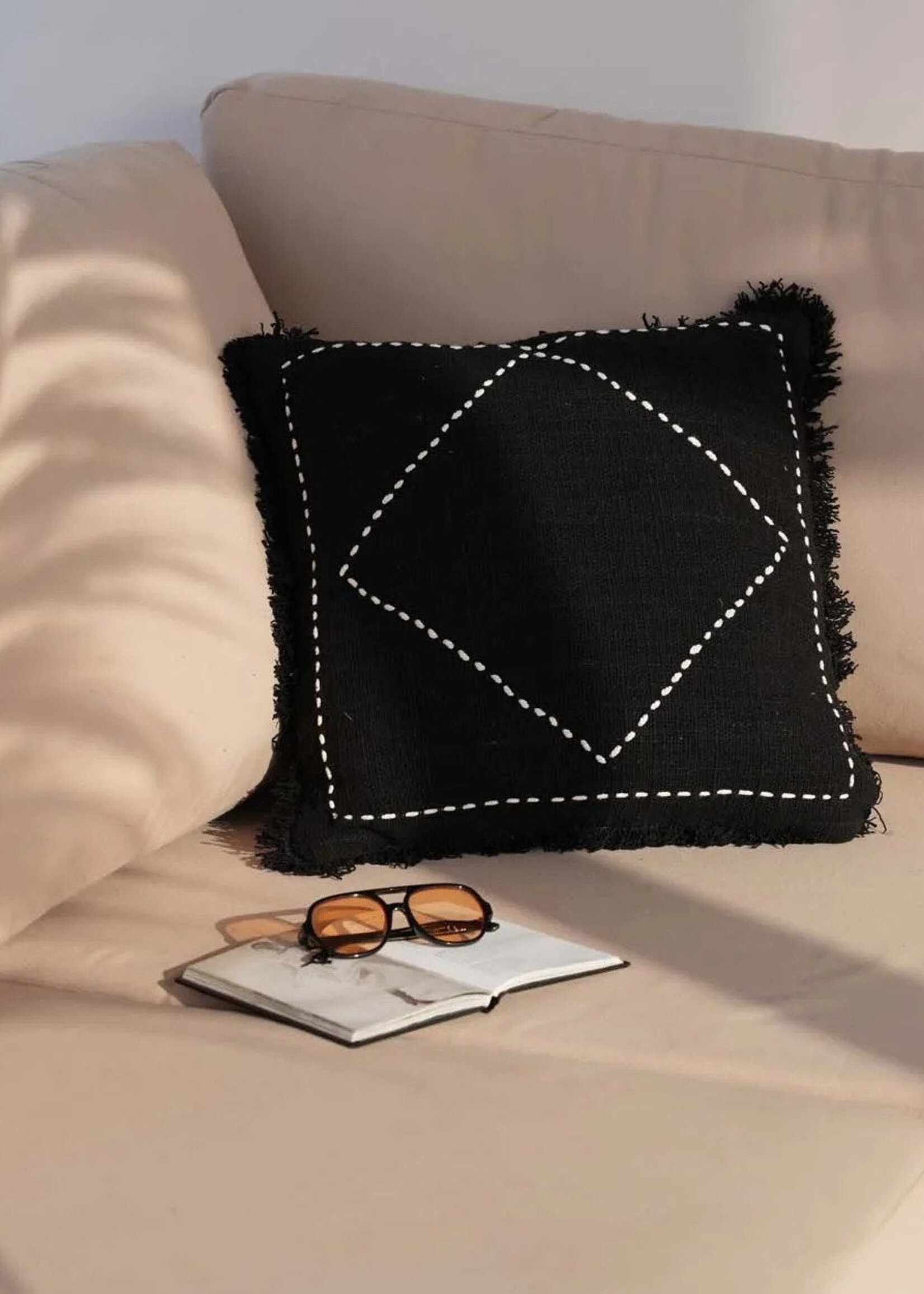 Bazar Bizar Antwerp The Kasbah Cushion Cover - Black White