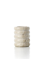 Bazar Bizar Antwerp The Travertine Ripple T-Light Holder - Beige - S