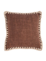 Bazar Bizar Antwerp The Espresso Edge Cushion Cover - Brown White