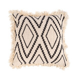 Bazar Bizar Antwerp The Sahara Diamond Cushion Cover - Natural Black