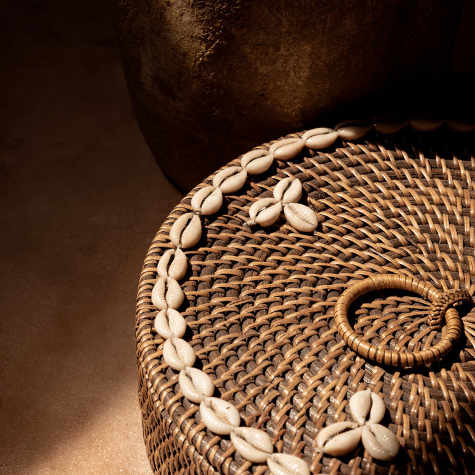 Bazar Bizar Antwerp The Rattan Compartment Basket - Natural Brown