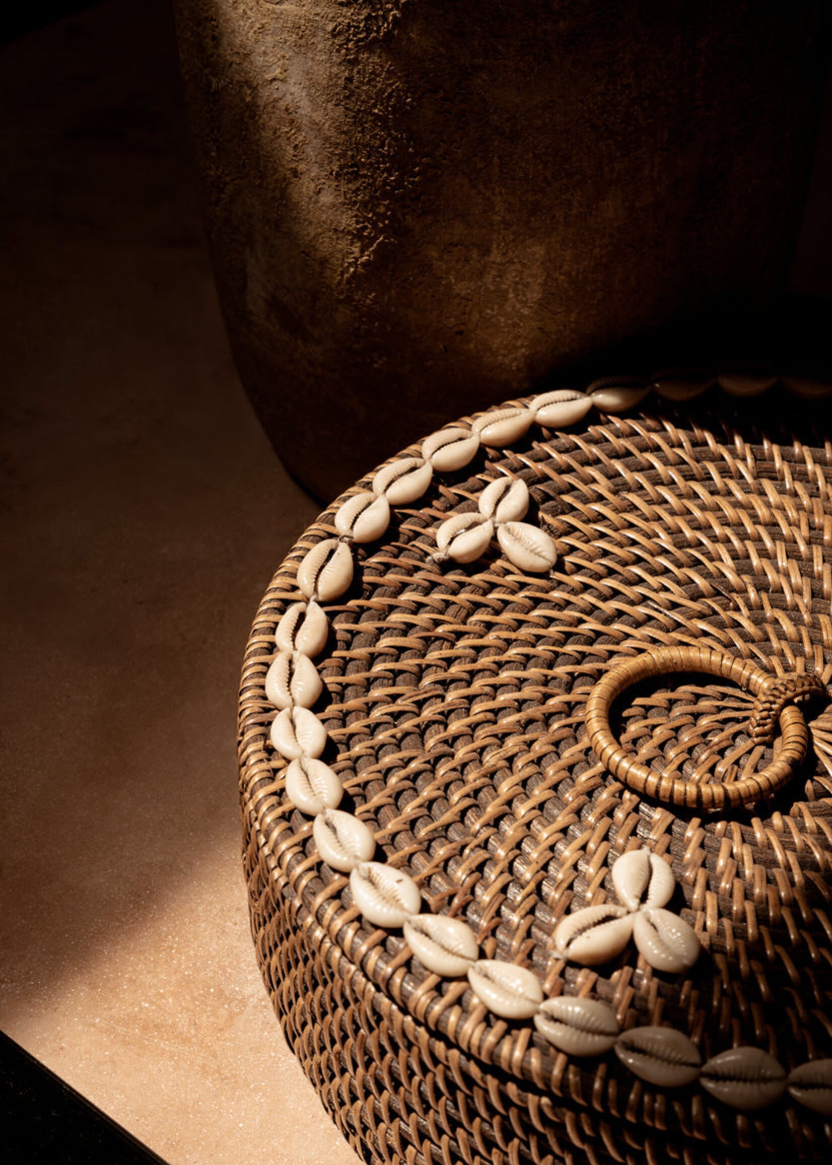Bazar Bizar Antwerp The Rattan Compartment Basket - Natural Brown