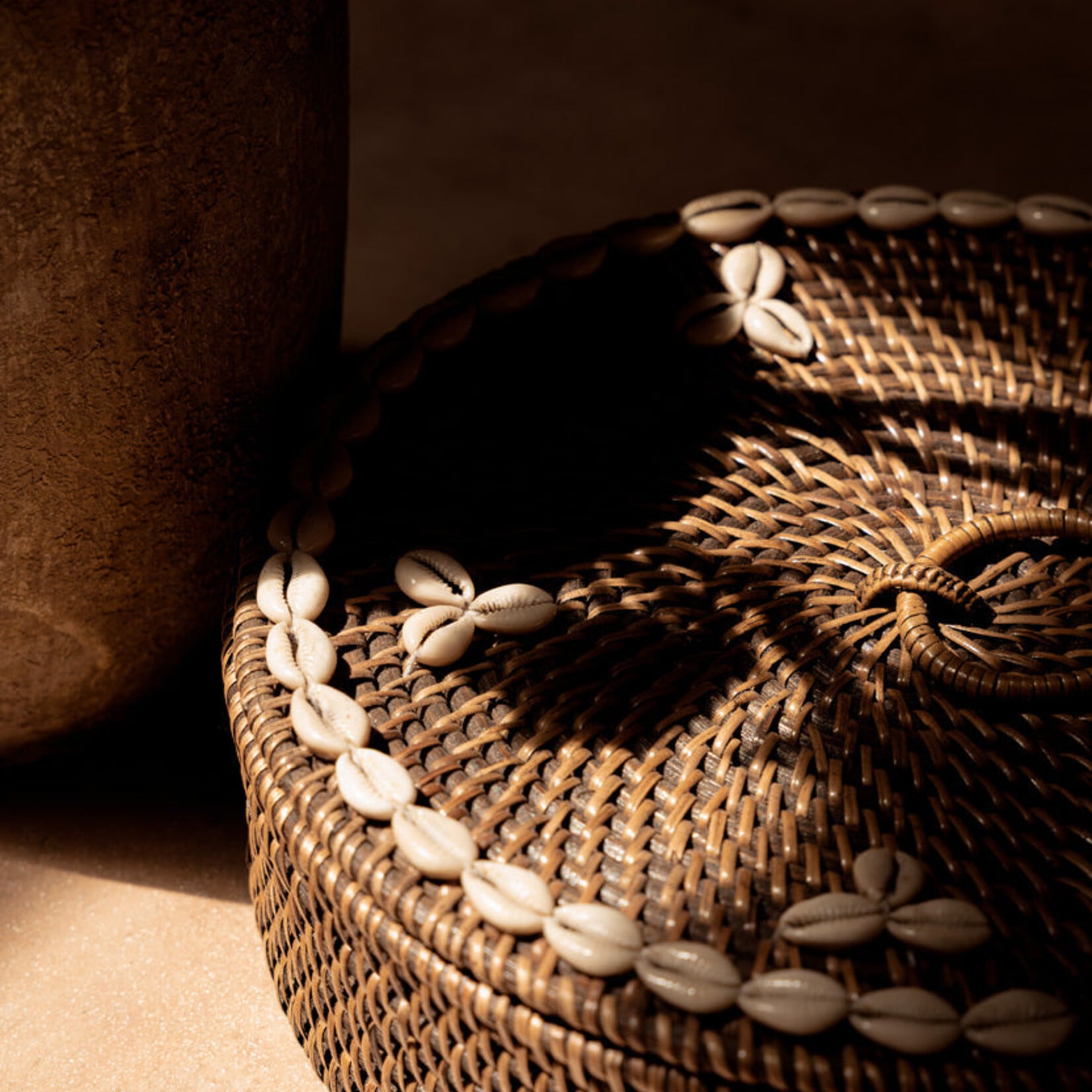 Bazar Bizar Antwerp The Rattan Compartment Basket - Natural Brown