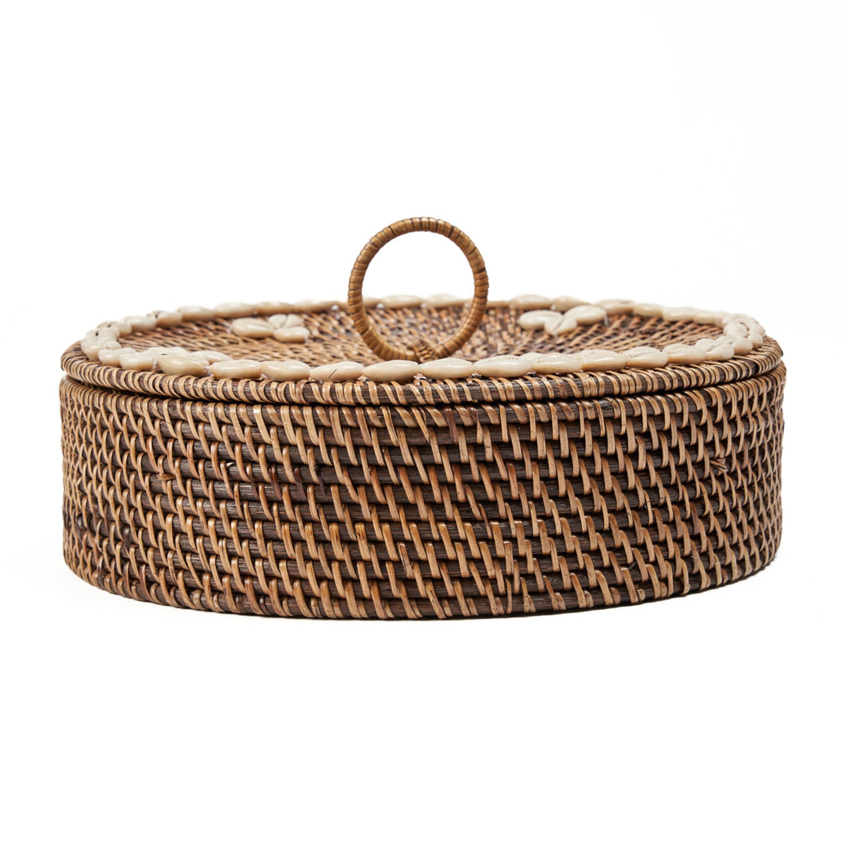 Bazar Bizar Antwerp The Rattan Compartment Basket - Natural Brown