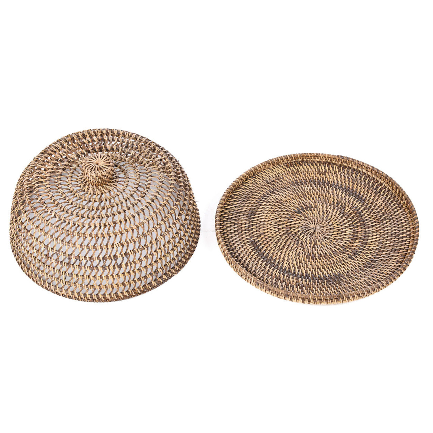 Bazar Bizar Antwerp The Rattan Food Cover - Natural Brown - L