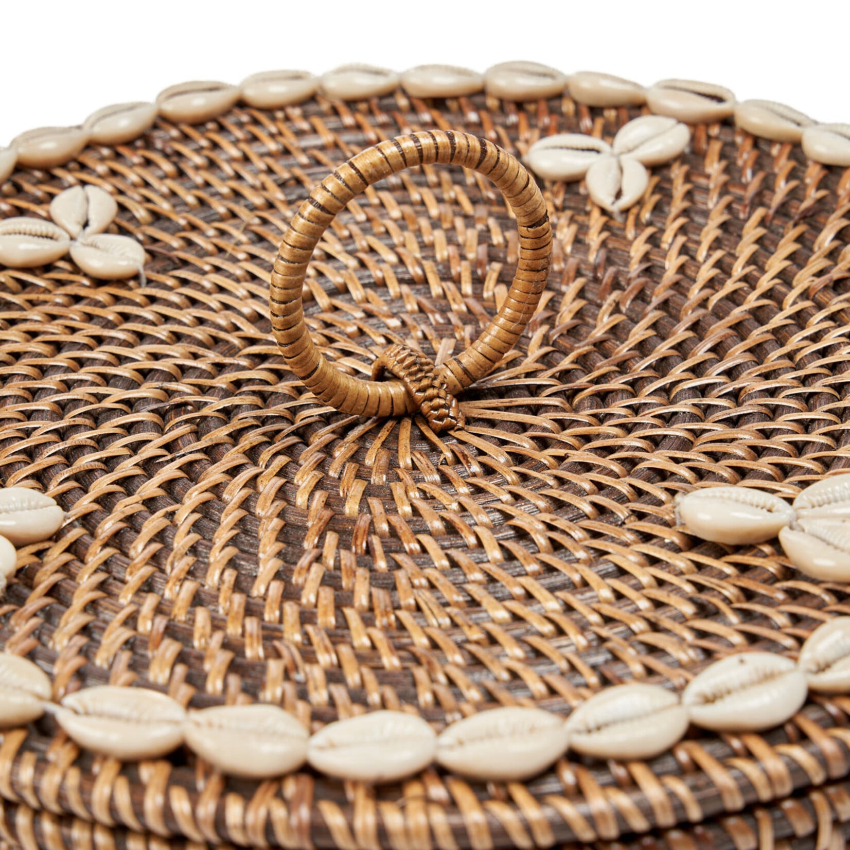 Bazar Bizar Antwerp The Rattan Compartment Basket - Natural Brown