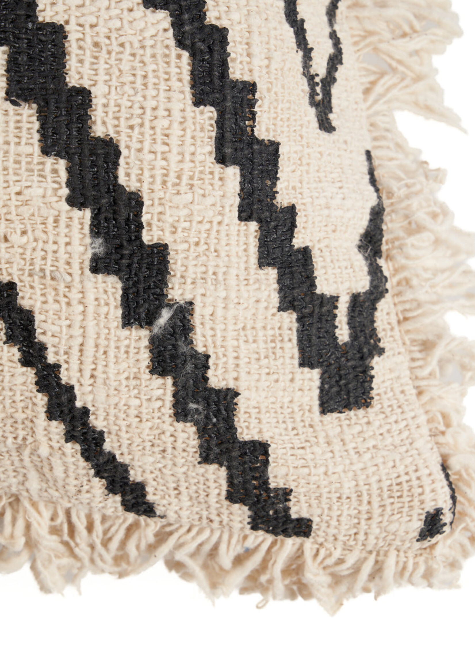 Bazar Bizar Antwerp The Sahara Diamond Cushion Cover - Natural Black