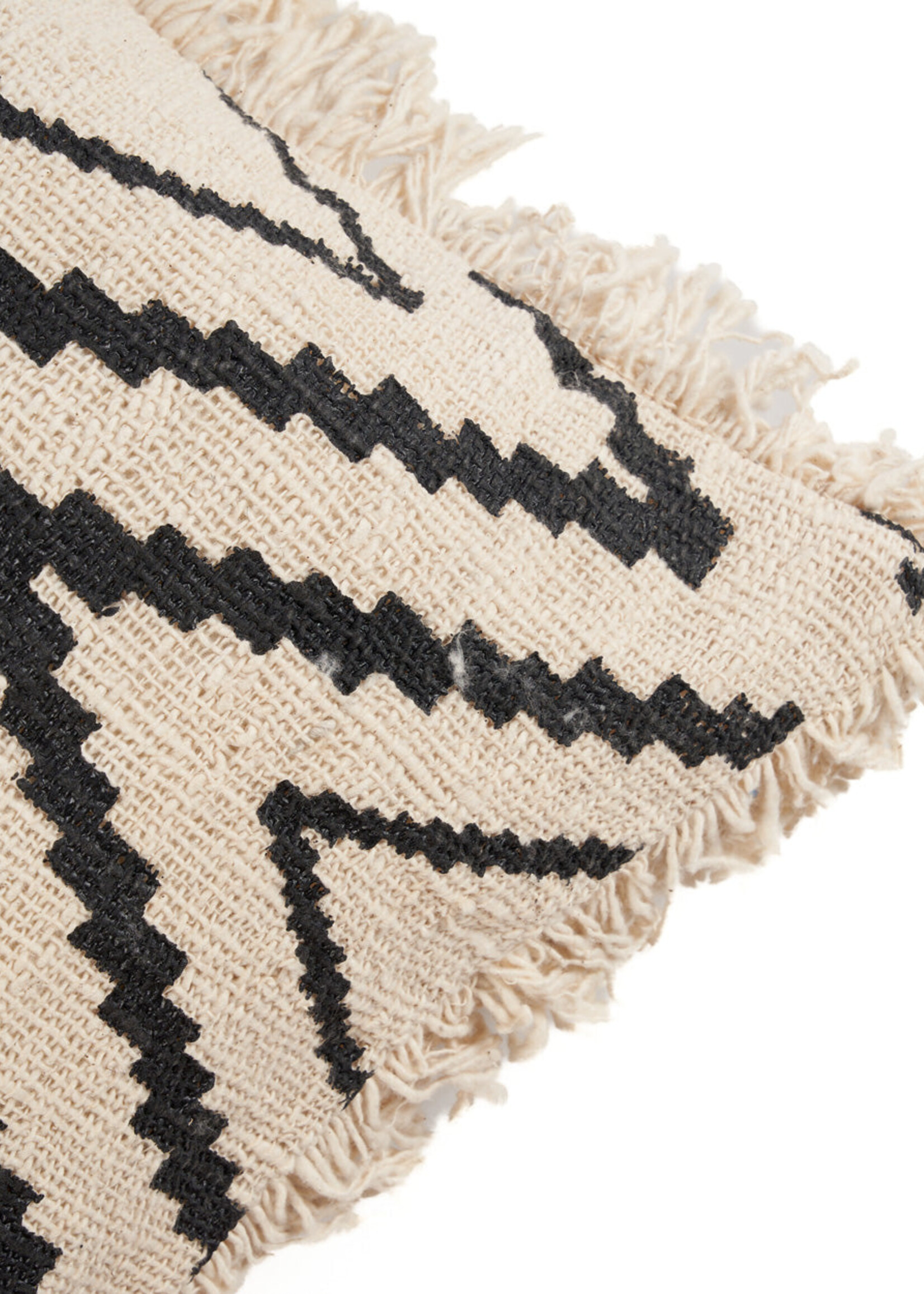 Bazar Bizar Antwerp The Sahara Diamond Cushion Cover - Natural Black