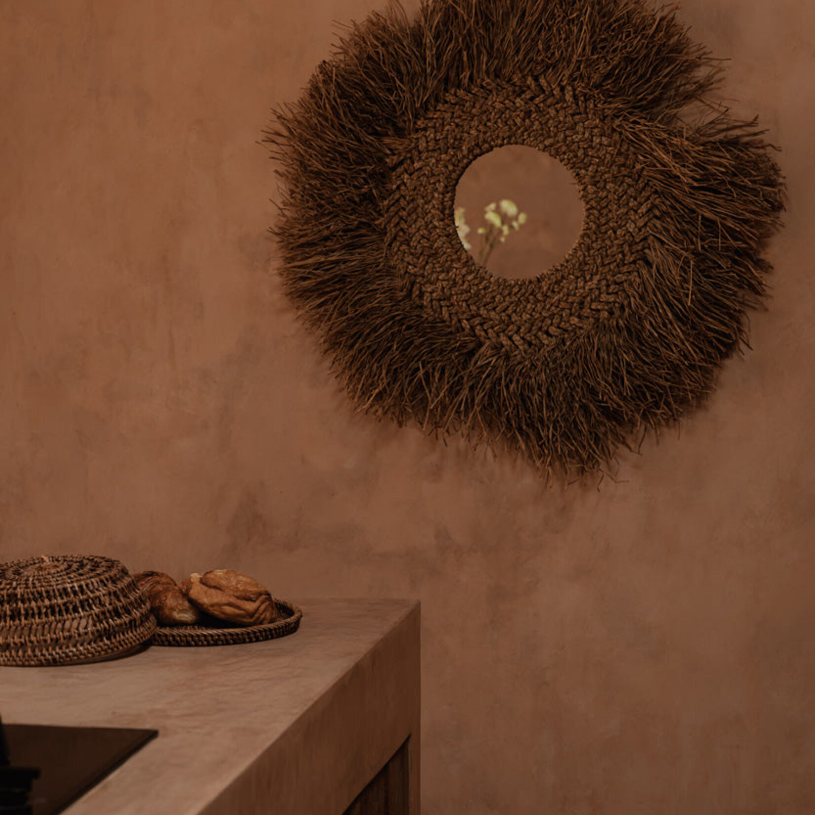 Bazar Bizar Antwerp The Rattan Food Cover - Natural Brown - M
