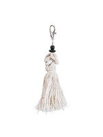 Bazar Bizar Antwerp The Cowrie Tassel Keychain - White