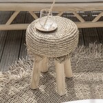 Bazar Bizar De Raffia Fringed Tapijt - Naturel - 150