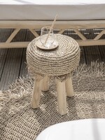 Bazar Bizar De Raffia Fringed Tapijt - Naturel - 150