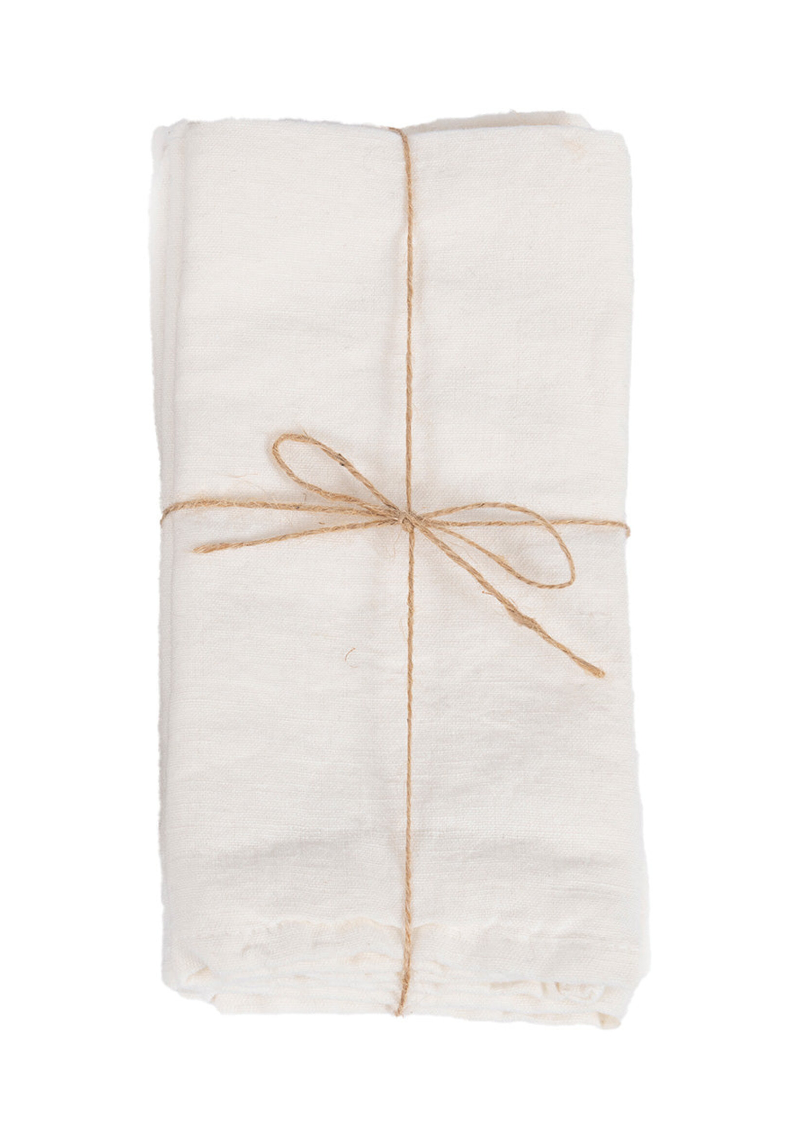 Bazar Bizar Antwerp The Linen Napkin - White - Set of 4