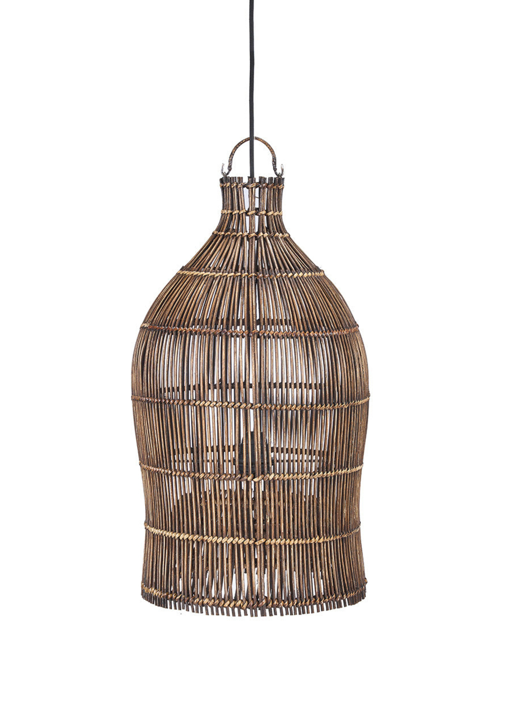 Bazar Bizar Antwerp The Woven Bell Pendant - Dark Walnut - S