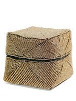 Bazar Bizar Antwerp The Beaded Basket - Gold - M