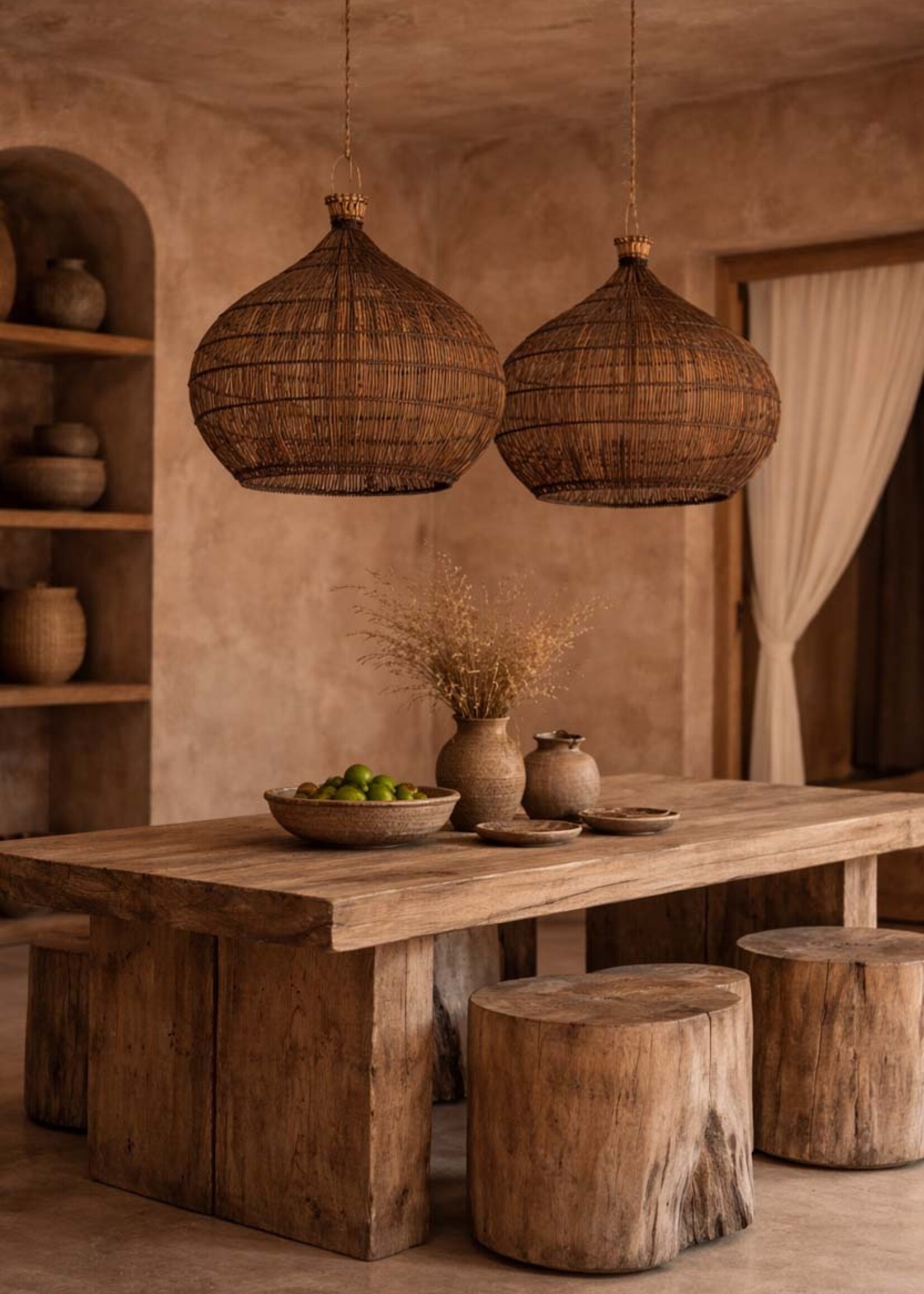 Bazar Bizar Antwerp The Desert Gourd Pendant - Dark Walnut - M