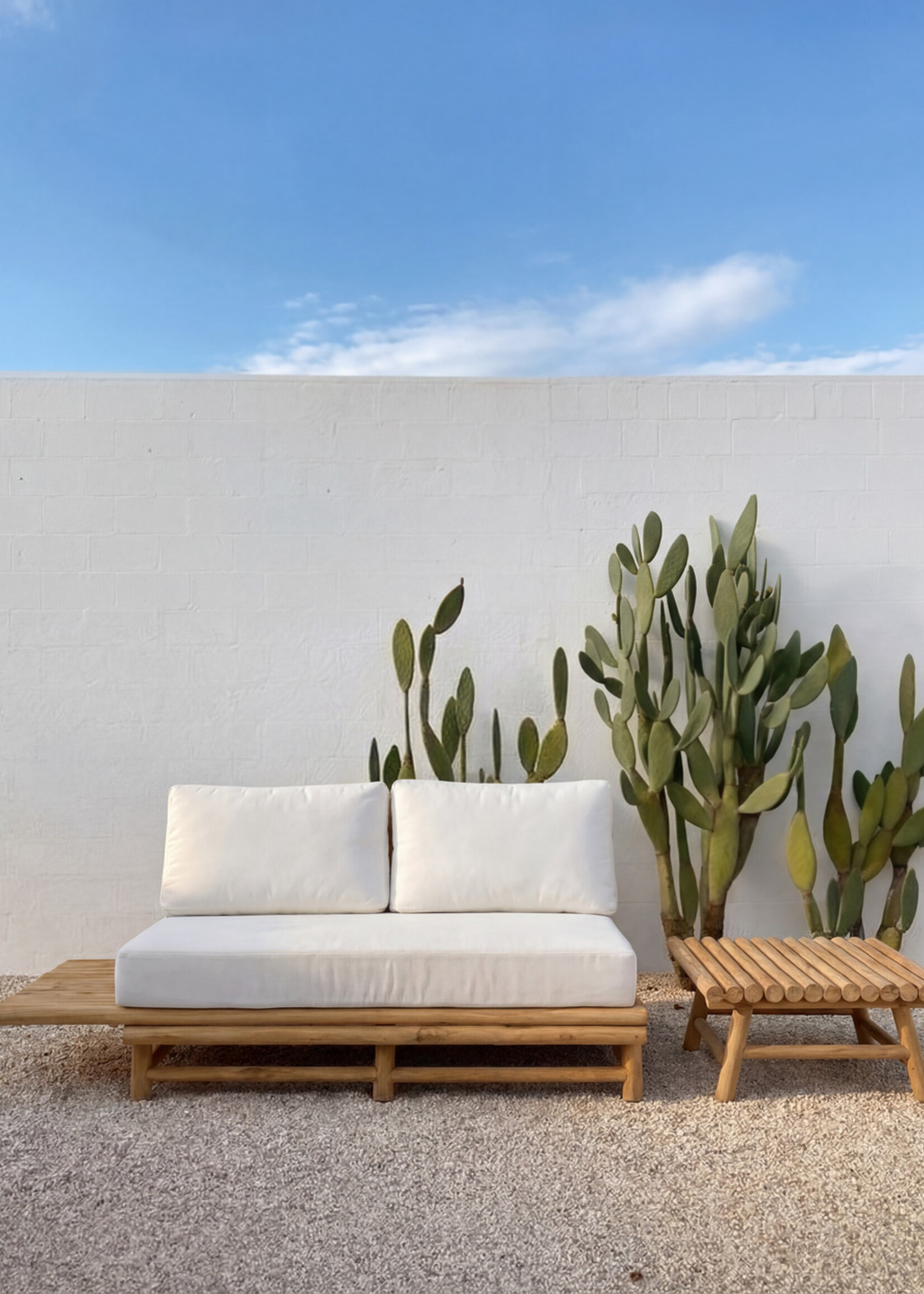 Bazar Bizar Antwerp De Nusa Penida Tweezitter - Naturel Wit - Outdoor
