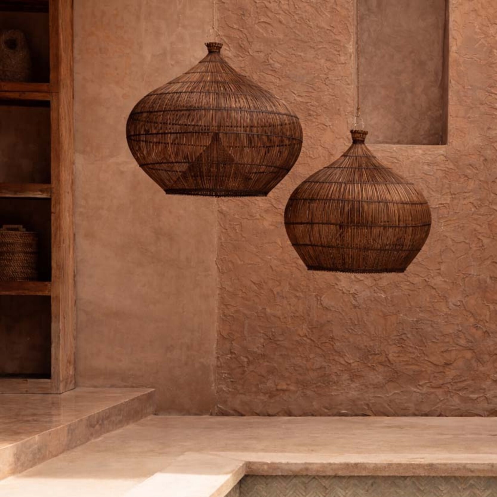 Bazar Bizar Antwerp The Desert Gourd Pendant - Dark Walnut - M