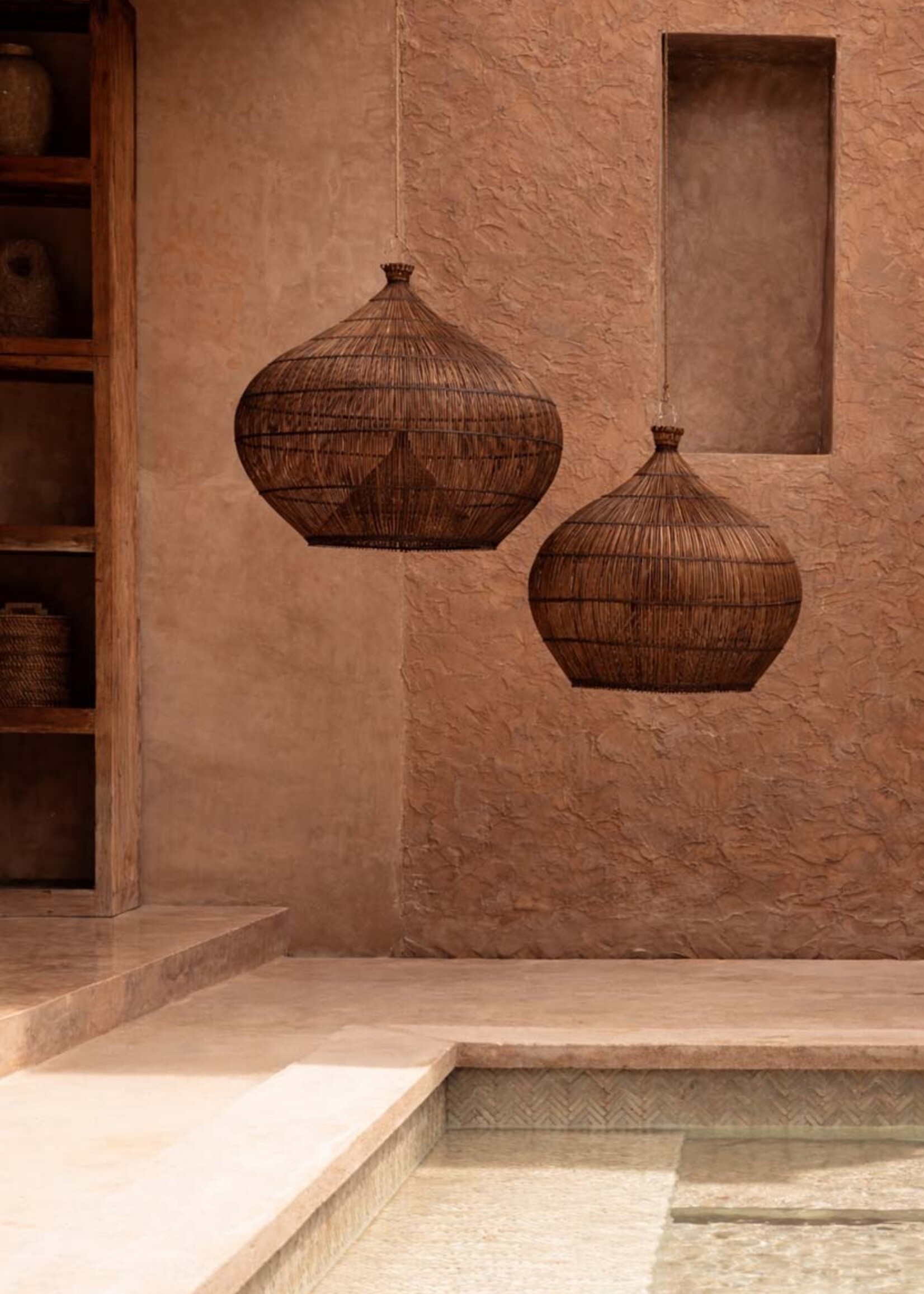 Bazar Bizar Antwerp The Desert Gourd Pendant - Dark Walnut - M
