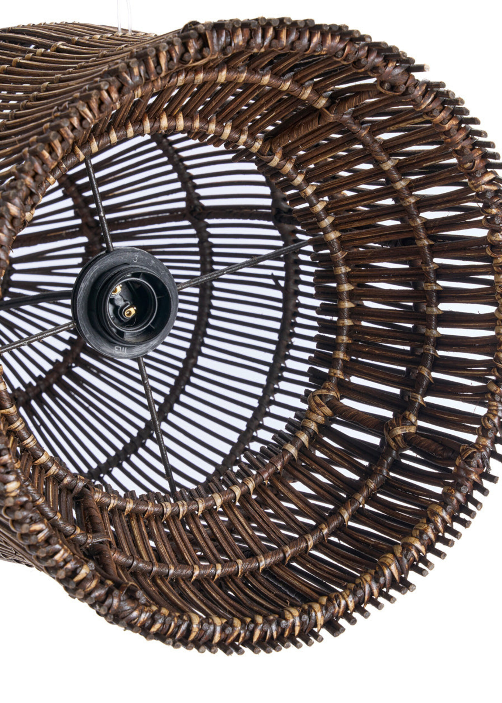 Bazar Bizar Antwerp The Woven Bell Pendant - Dark Walnut - S