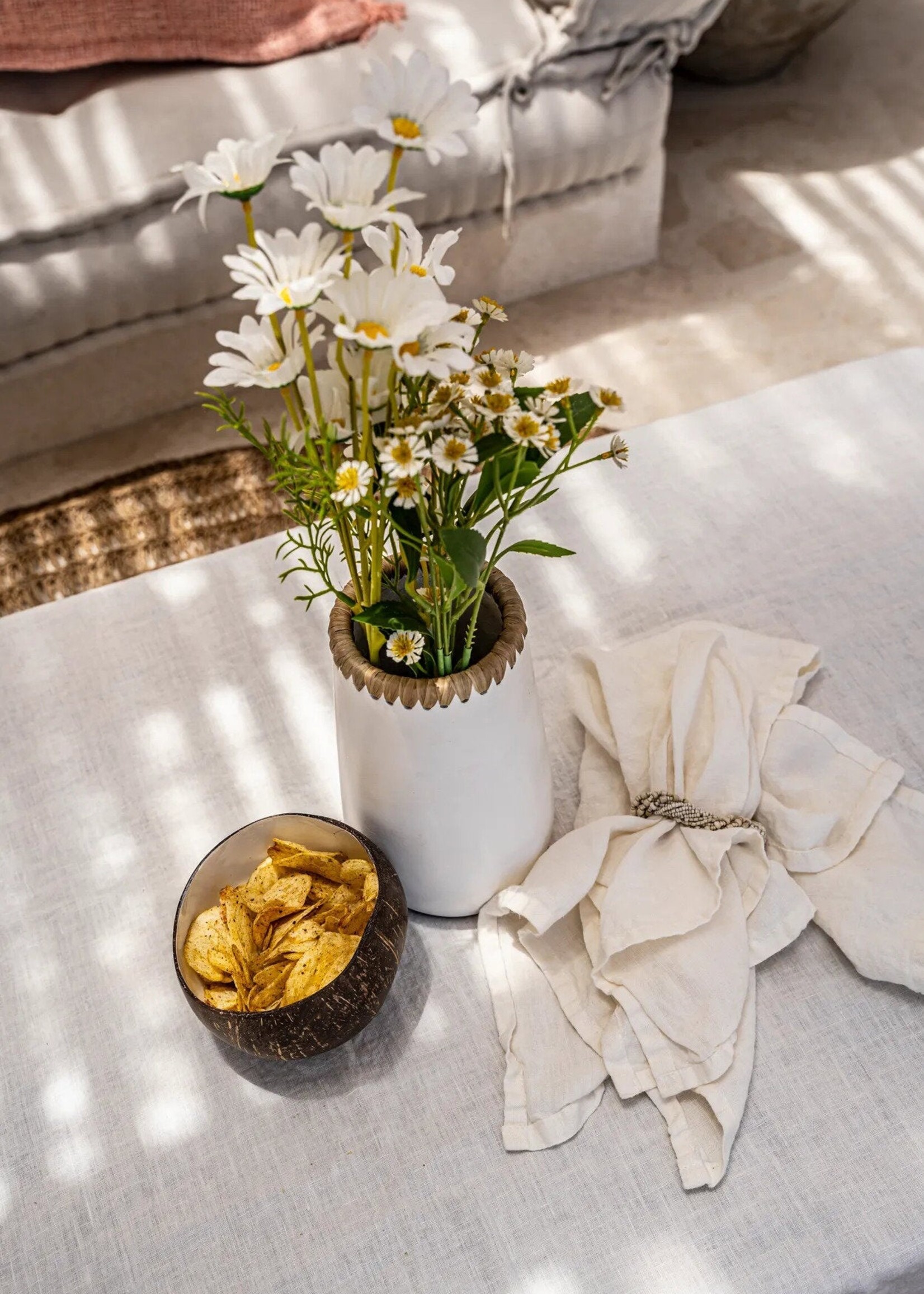 Bazar Bizar Antwerp The Linen Napkin - White - Set of 4