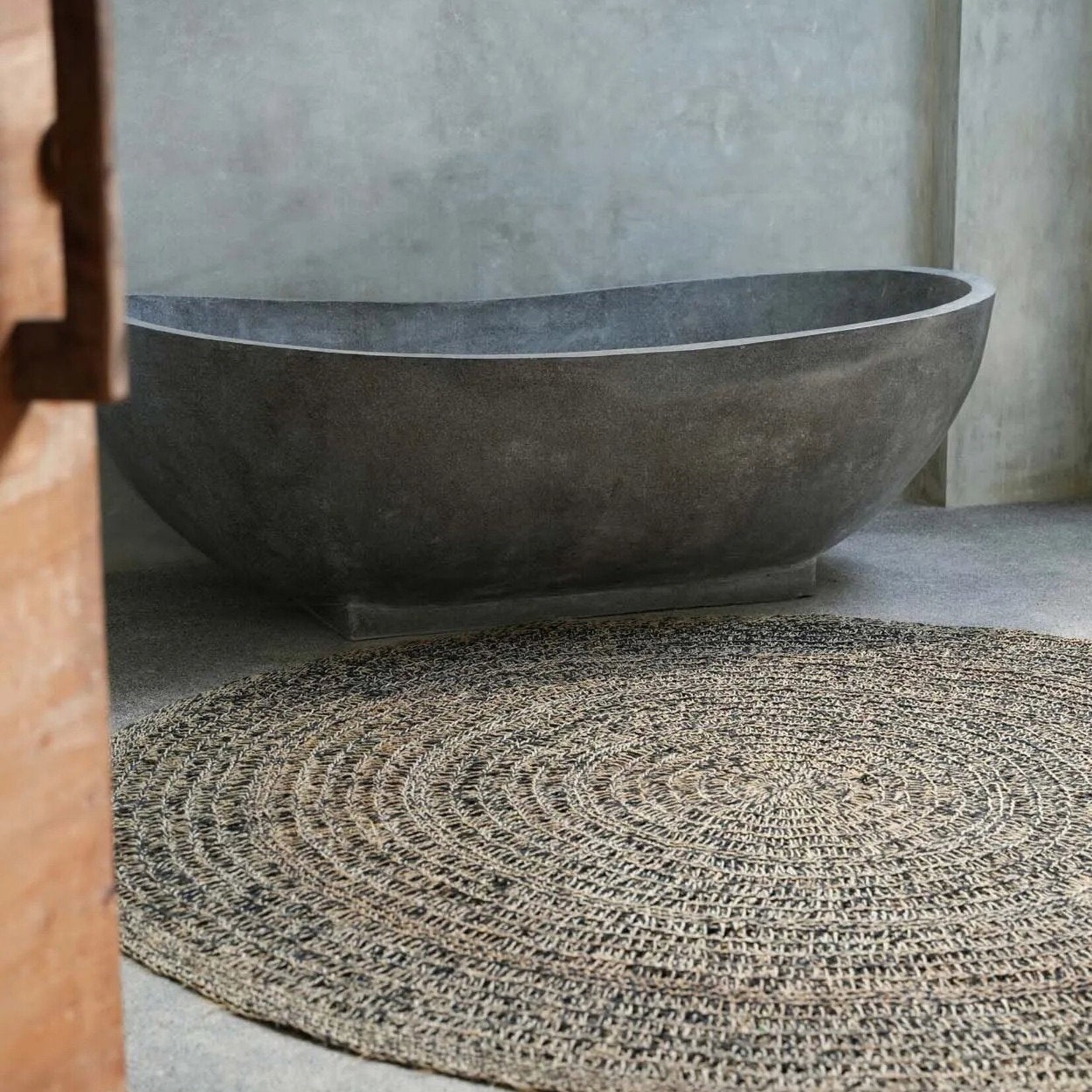 Bazar Bizar Antwerp The Seagrass Carpet - Natural Black - 200