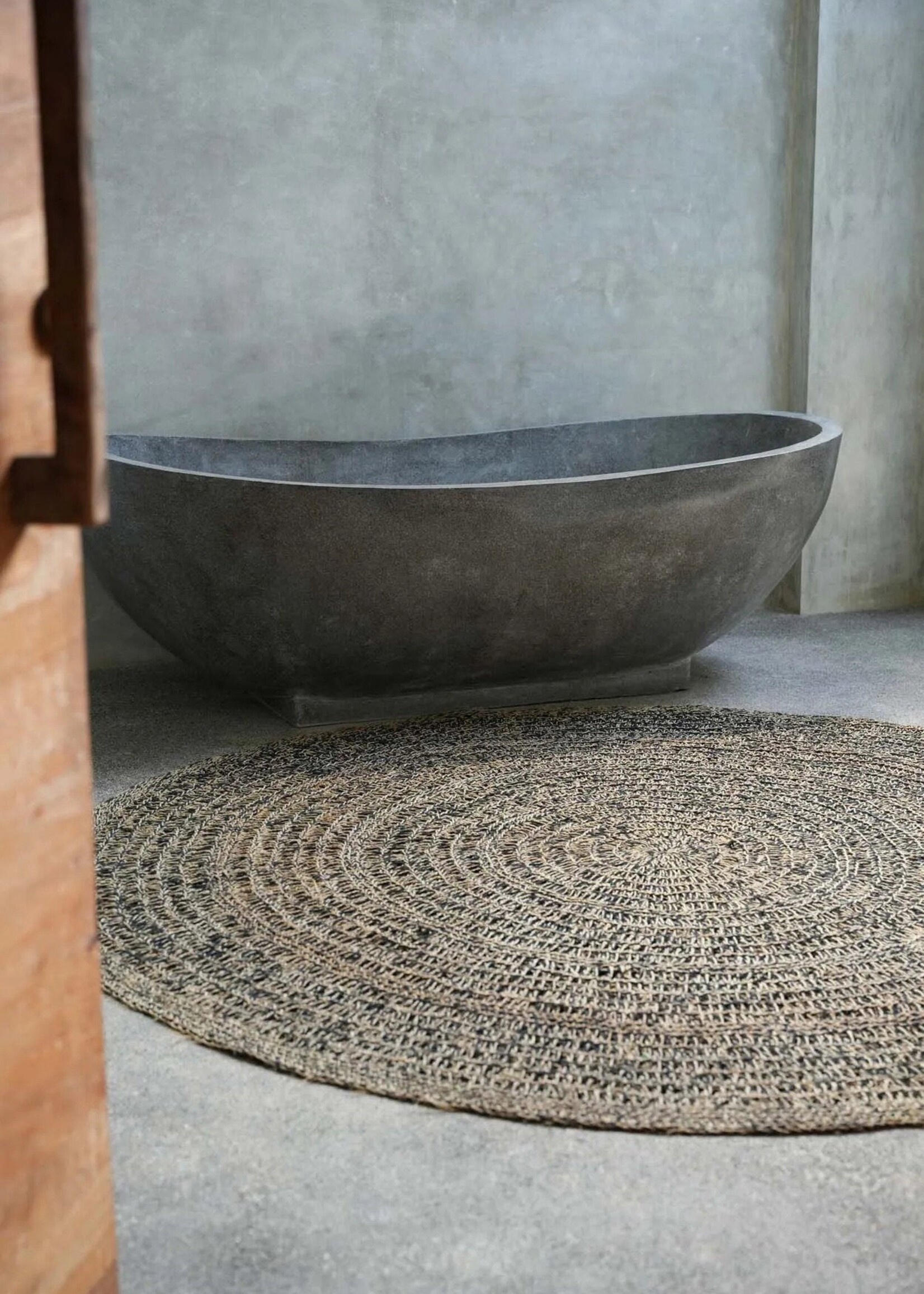 Bazar Bizar Antwerp The Seagrass Carpet - Natural Black - 200