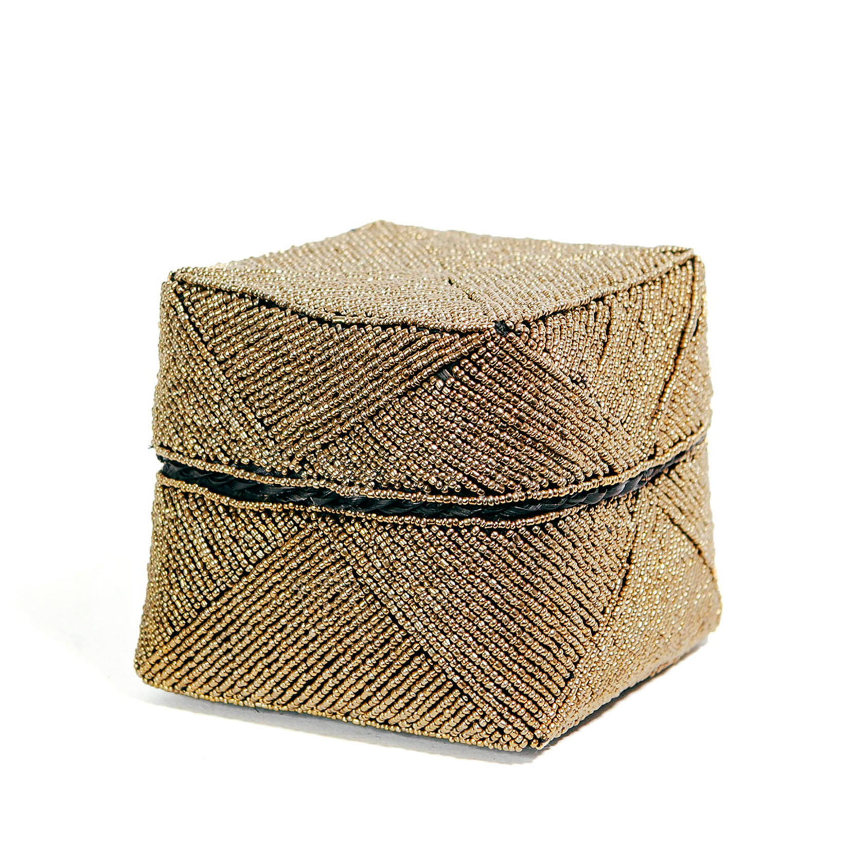Bazar Bizar Antwerp The Beaded Basket - Gold - M