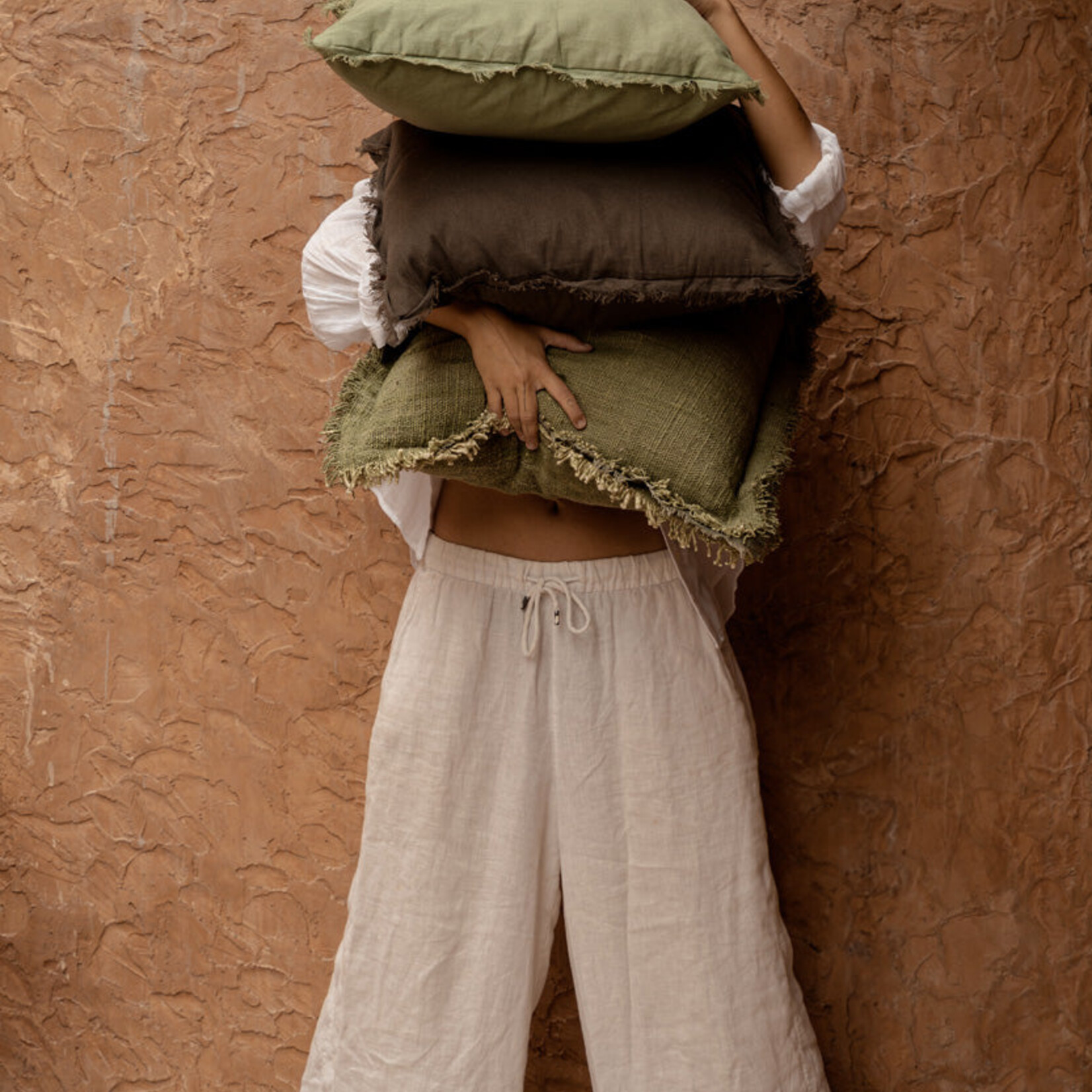 Bazar Bizar Antwerp The Jungle Fringe Cushion Cover - Green