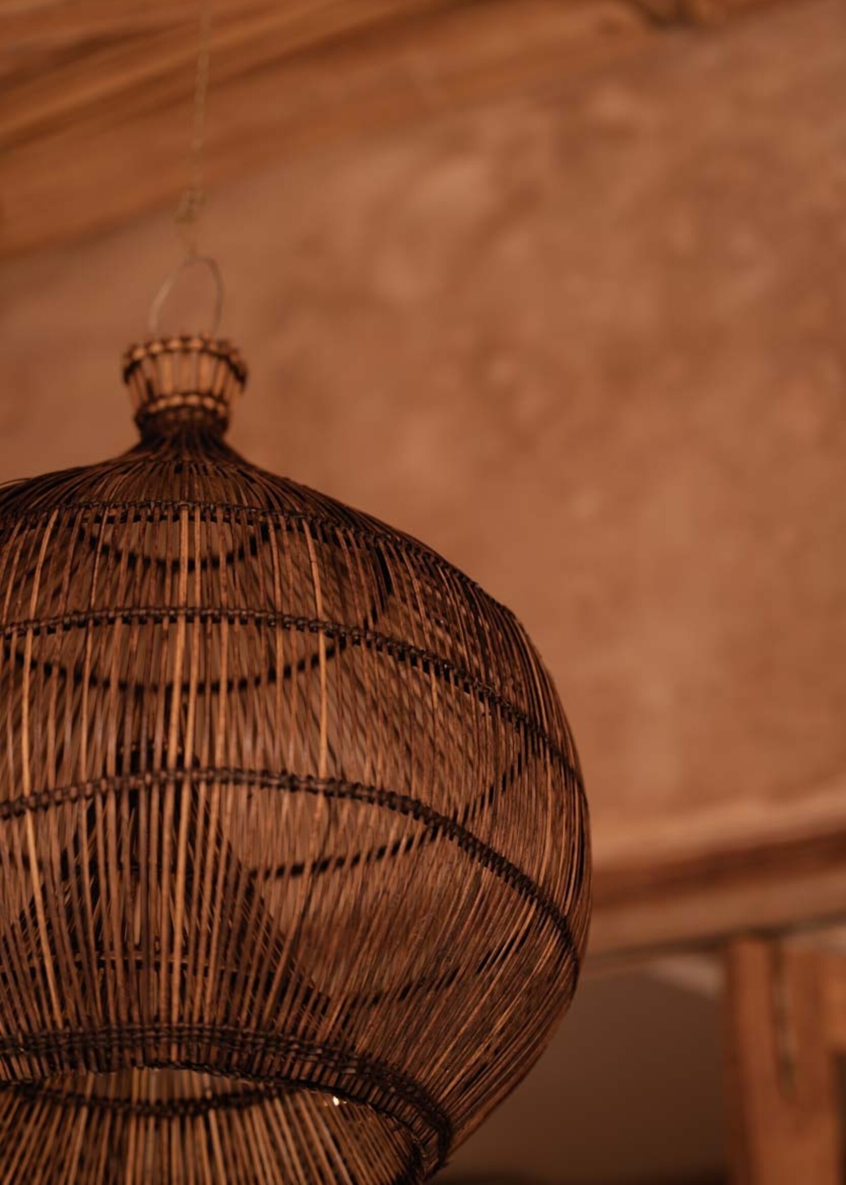 Bazar Bizar Antwerp The Desert Gourd Pendant - Dark Walnut - M