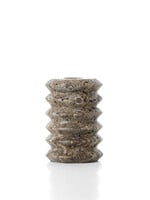 Bazar Bizar Antwerp The Travertine Ripple Taper Candle Holder - Grey - S