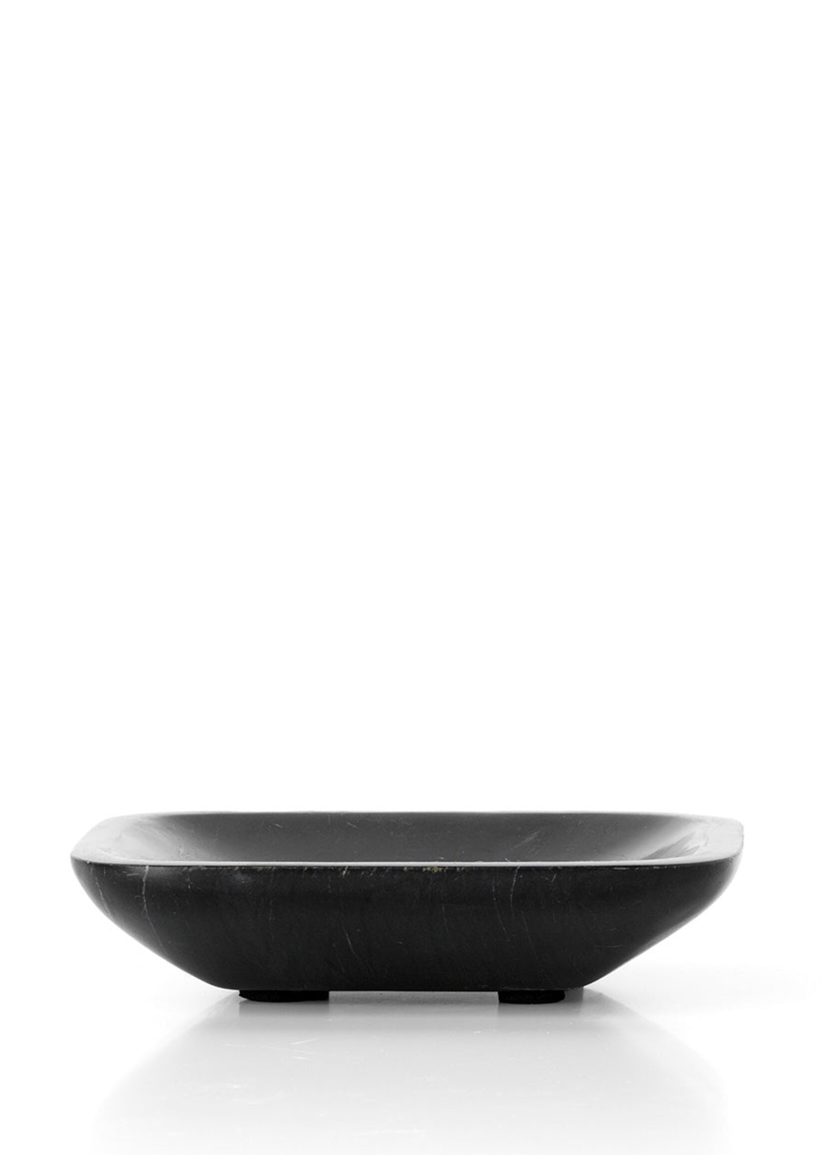 Bazar Bizar Antwerp The Marble Soap Dish - Marine Black