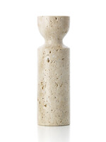 Bazar Bizar Antwerp The Travertine Hourglass Candle Holder - Beige - M